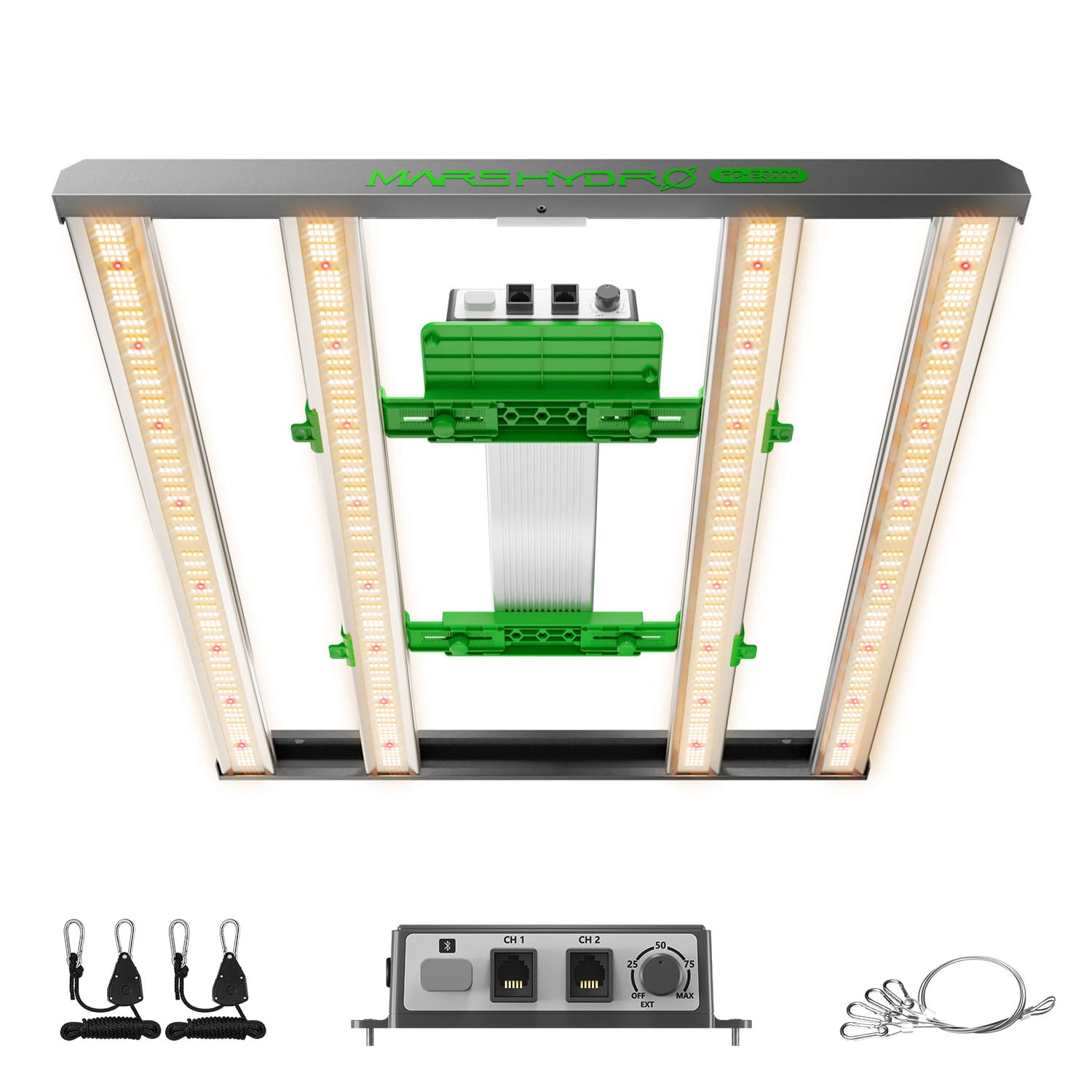 Mars Hydro Smart Dimmable FC-E 3000 300W LED Grow Lampe Vollspektrum für 100x100cm Grow-Zelt 2-4 Pflanzen